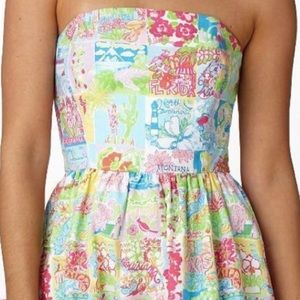 Lilly Pulitzer State of mind strapless dress